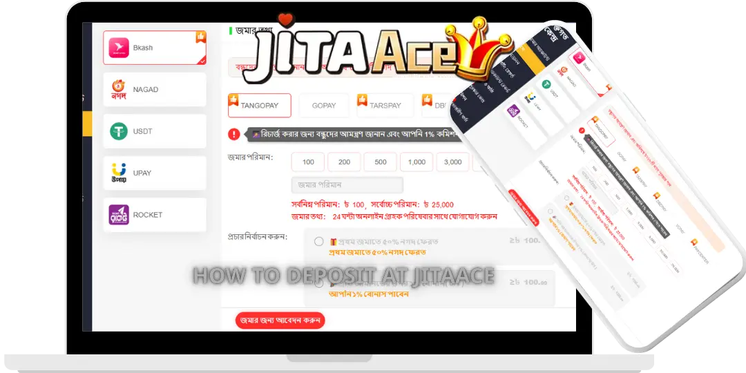 How to Deposit at Jitaace